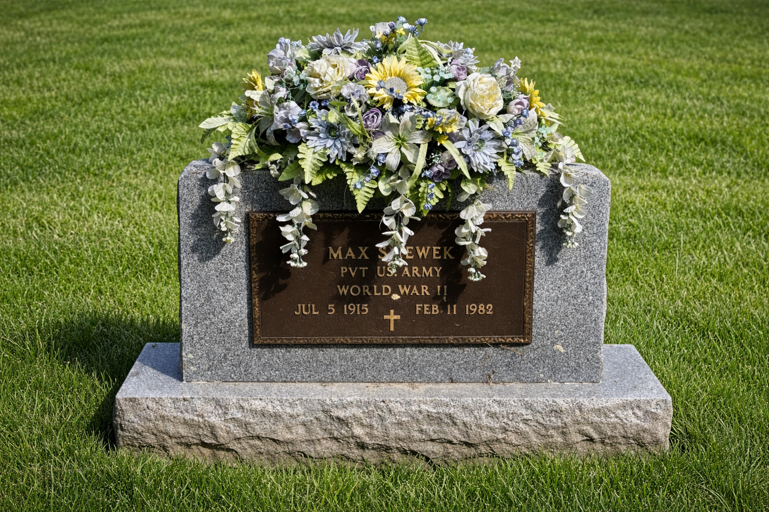 Flower placement on a headstone in Saratoga County, NY, representing respectful ways to honor a loved one through memorial care and remembrance traditions.