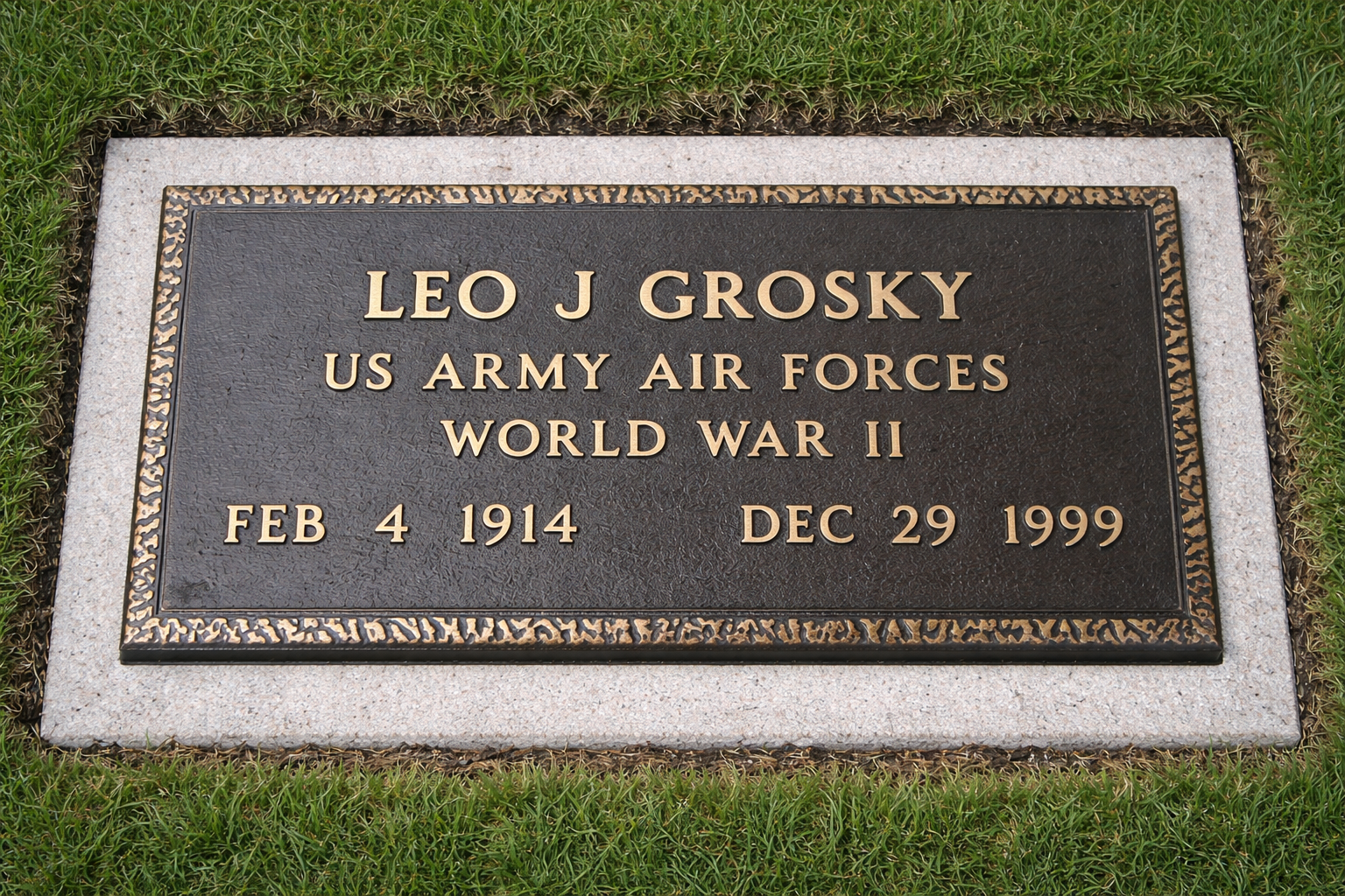 Gravestone leveling and reset service for a bronze ground-level memorial in Saratoga County, NY.