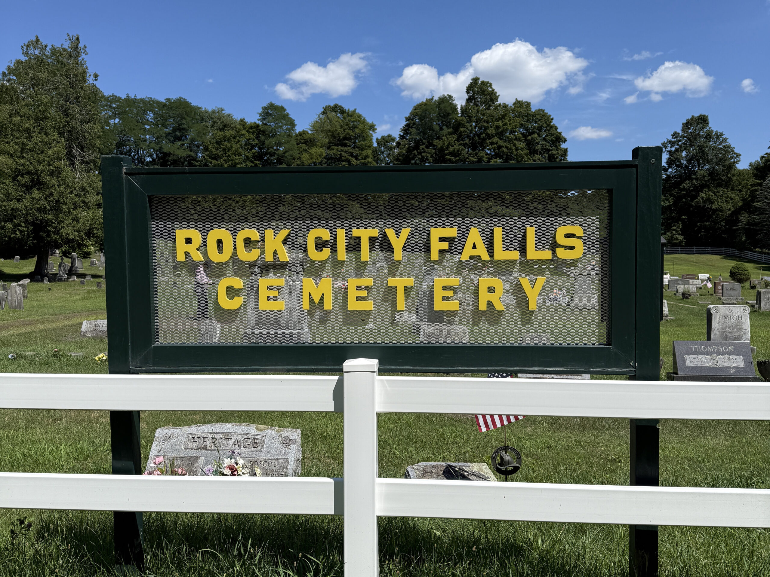 Rock City Falls Cemetery in Milton, New York.