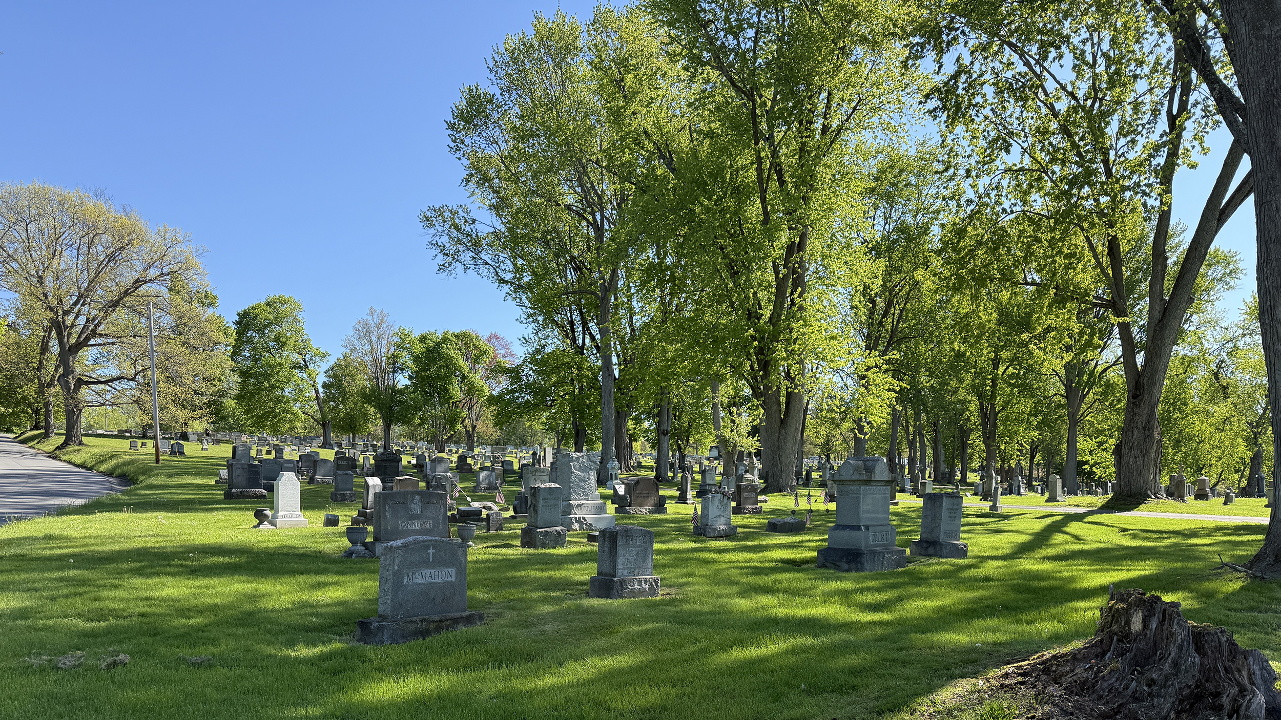St. Mary's Cemetery Landscape in Montgomery County NY. Cemetery care with gravestone cleaning and family plot maintenance