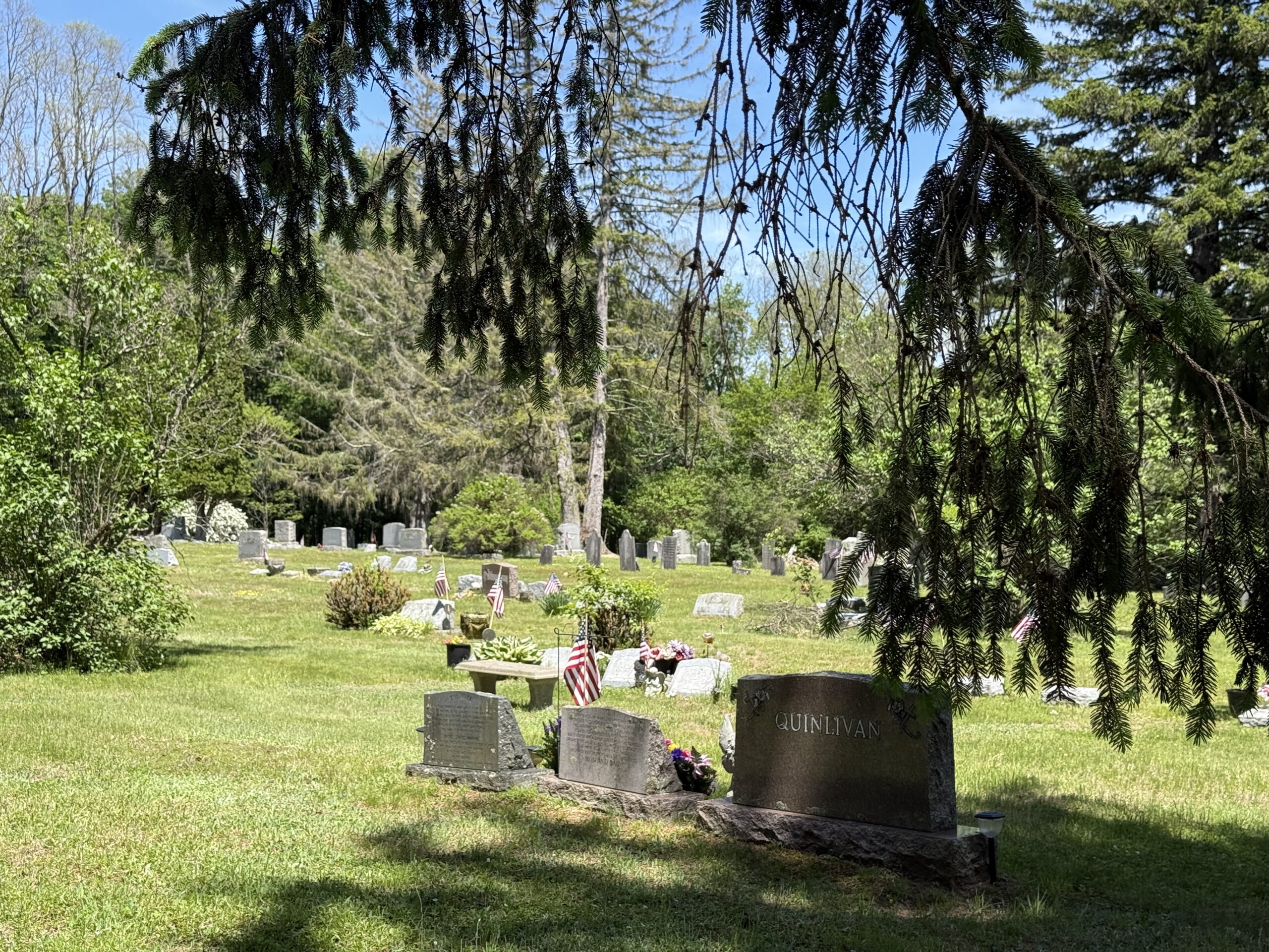 Historic cemetery landscape documented during a cemetery condition report walkthrough