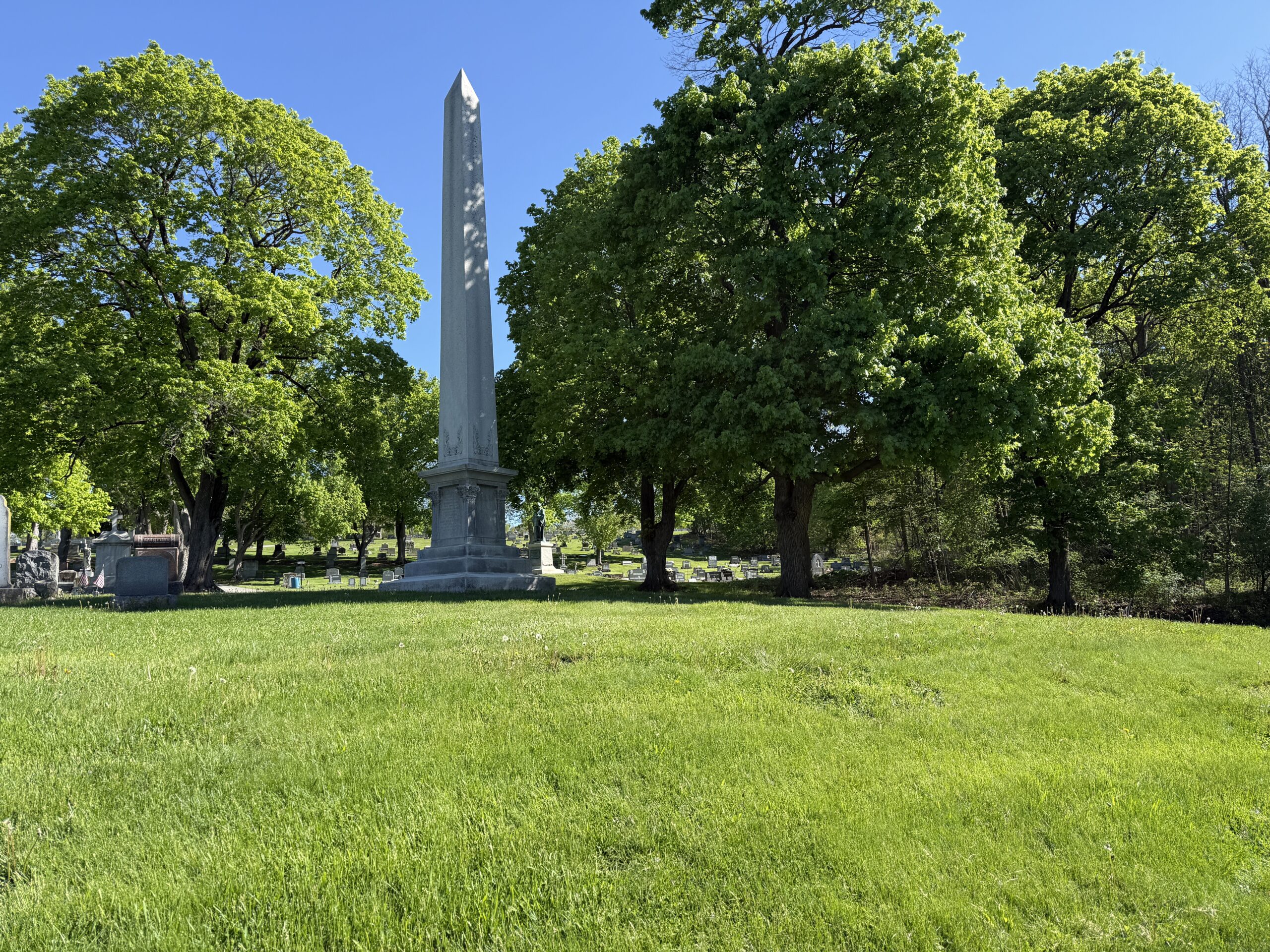 Historic monument at St. Mary’s Cemetery in Fort Johnson New York