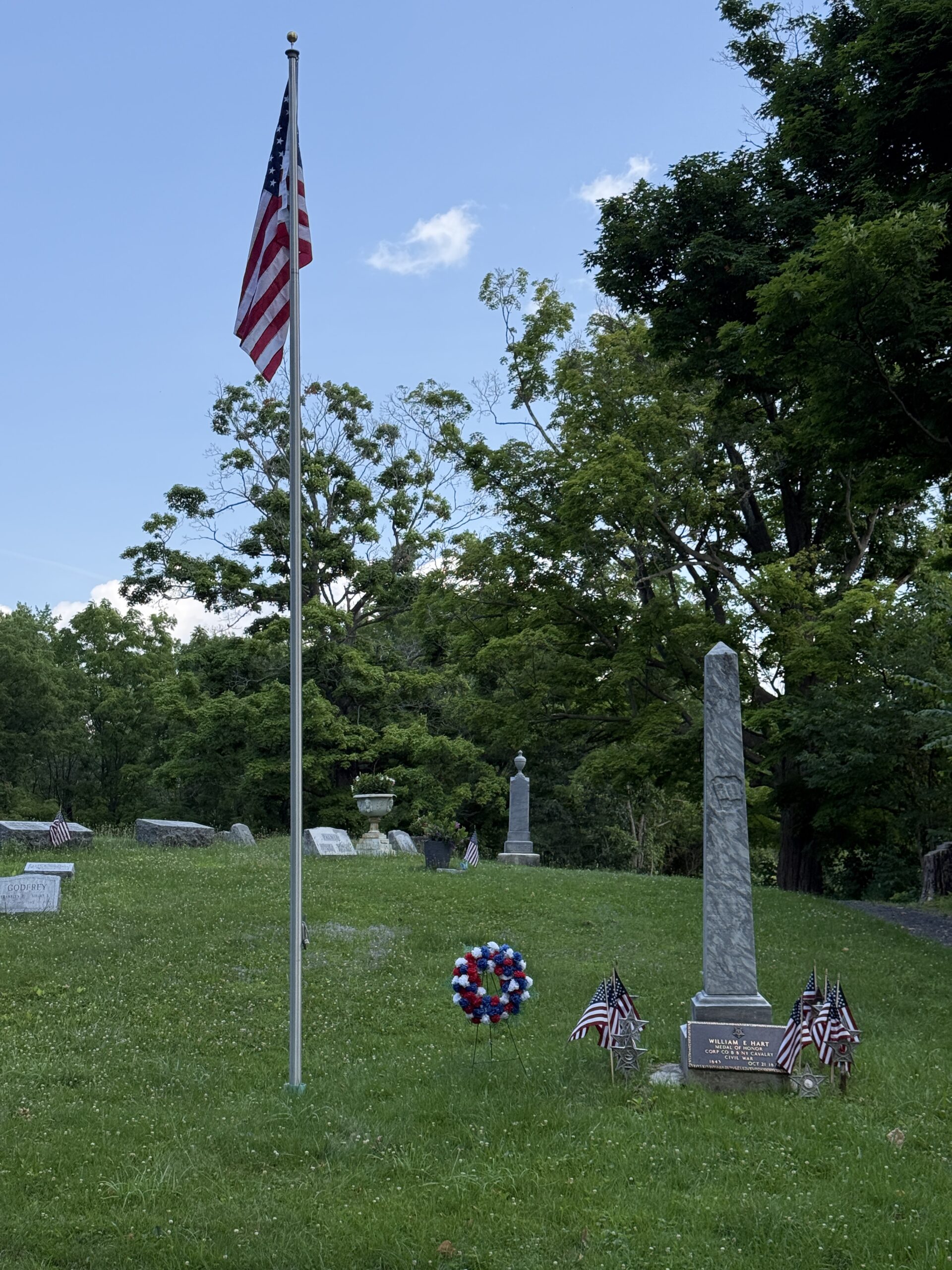 Civil War veteran memorial at Union Cemetery in Halfmoon New York