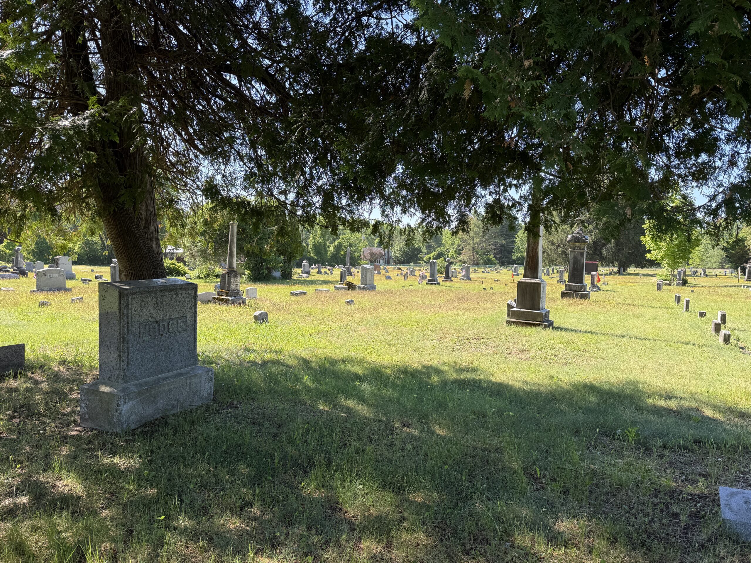Family plot landscape at North Milton Cemetery in Milton New York