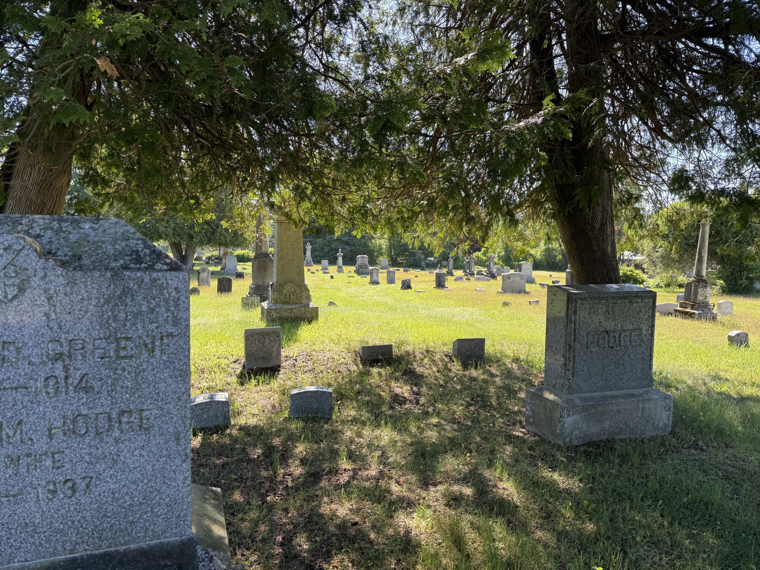 Historic memorial section at North Milton Cemetery in Milton New York