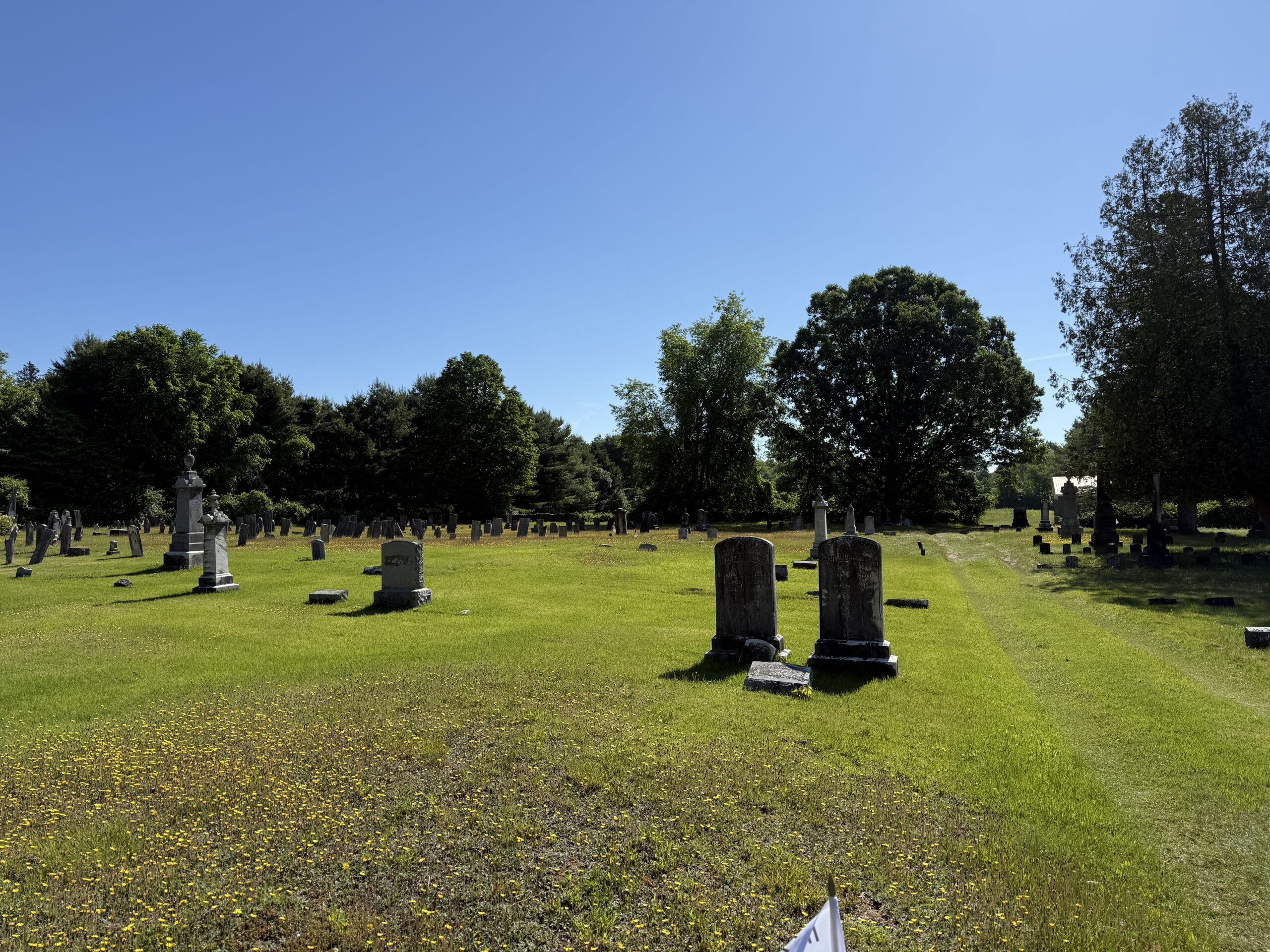 North Milton Cemetery landscape overview in Milton New York