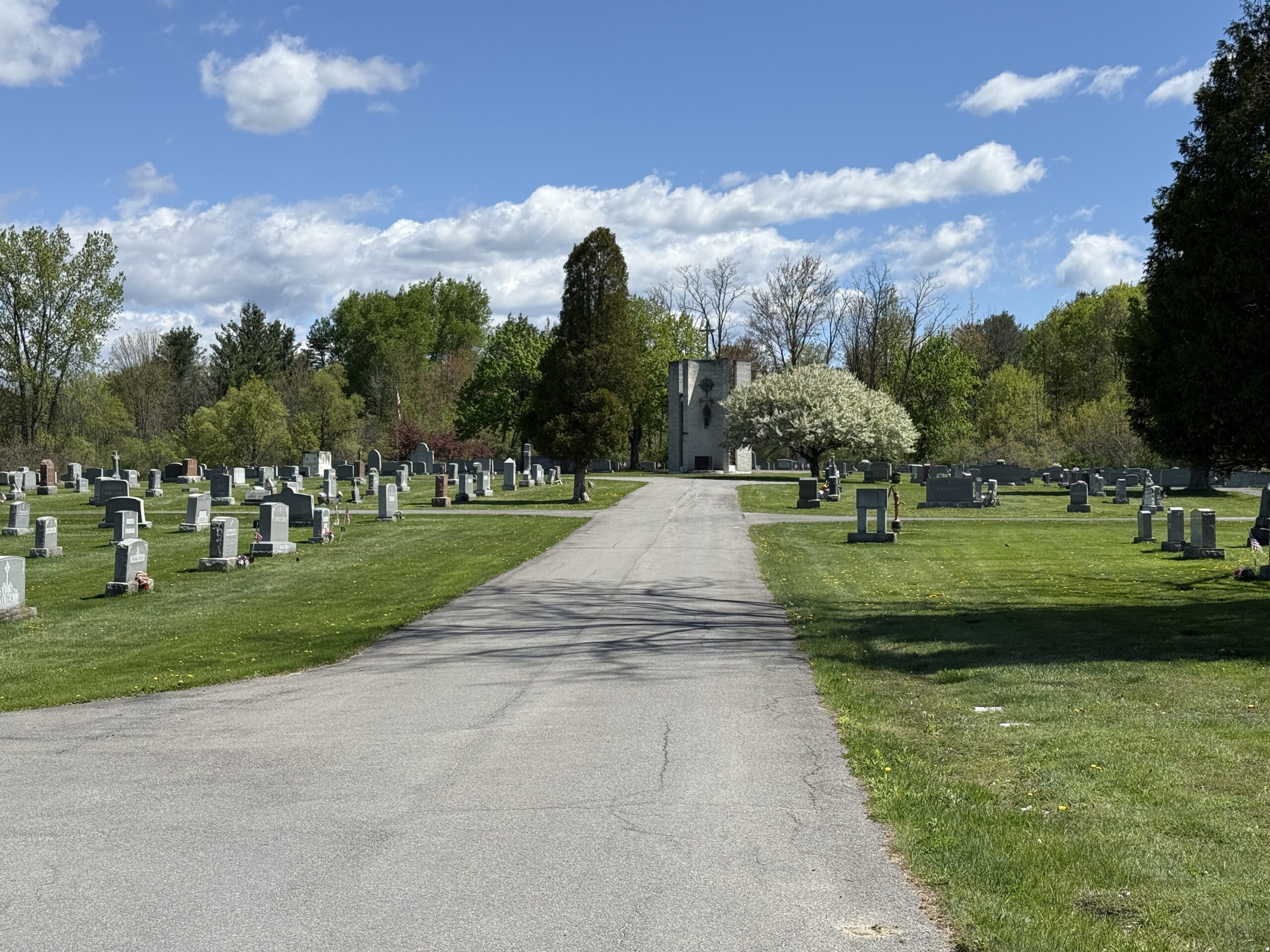 Landscape view of St. Casimir’s Cemetery in Amsterdam New York
